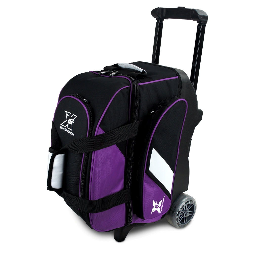 Tenth Frame Deluxe 2 Ball Roller Bowling Bag Purple