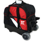 Tenth Frame Deluxe 2 Ball Roller Bowling Bag Red Rear Detail