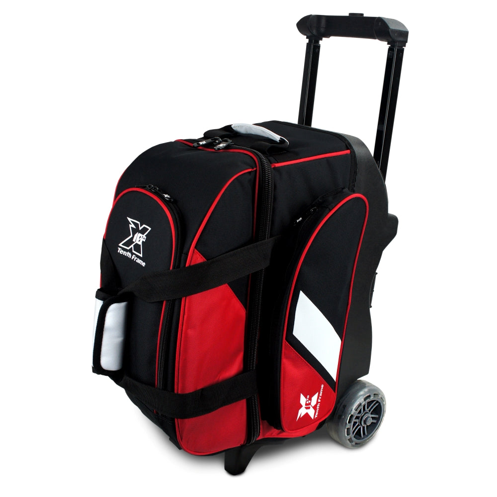 Tenth Frame Deluxe 2 Ball Roller Bowling Bag Red