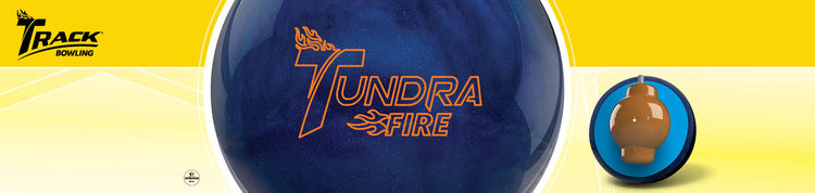 Track Tundra Blue Fire Bowling Ball Banner