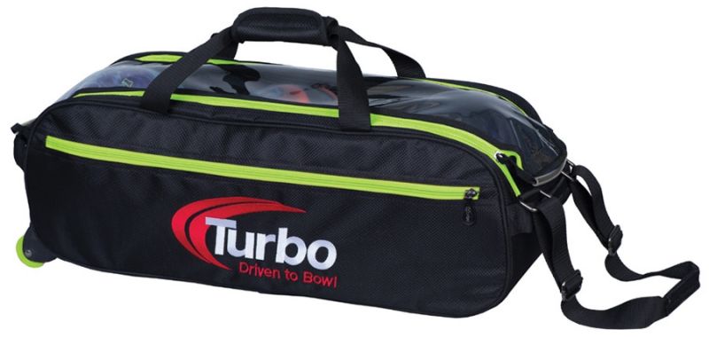 Turbo Pursuit Slim 3 Ball Tote Bowling Bag Black/Lime