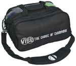 Vise 2 Ball Clear Top Tote Plus Bowling Bag Black